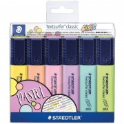 Marcadores fluorescentes staedtler textsurfer classic pastel&vintage/ 6 unidades/ colores surtidos