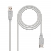 Nanocable Cable Prolongador USB-A 2.0 Macho a USB-A Hembra 1.80m