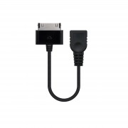 Nanocable Cable USB-A 2.0 OTG Hembra a Samsung 30P Macho 15cm - Color Negro