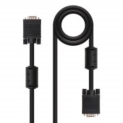 Nanocable Cable SVGA con Ferrita HDB15 Macho a HDB15 Macho 1.80m - Color Negro