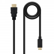 Nanocable Cable HDMI v1.3 Macho a Mini HDMI Macho 1.80m - Color Negro