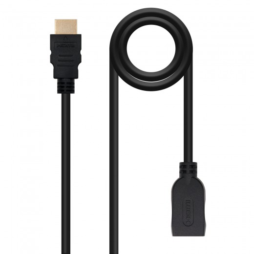 Nanocable Cable Prolongador HDMI v1.3b Macho a HDMI Hembra 2m - Color Negro