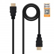 Nanocable Cable HDMI v2.0 Premiun Macho a HDMI v2.0 Premiun Macho 1.50m - 4K@60Hz 18Gbps - Alta Velocidad - Color Negro