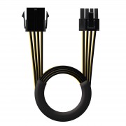 Nanocable Cable de Alimentacion Alargador para Tarjeta Grafica PCI-E Molex 8pines Hembra a PCI-E Molex 6+2pines Macho 0.50m