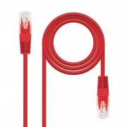 Nanocable Cable de Red Latiguillo Cruzado RJ45 Cat.5e UTP AWG24 1m - Color Rojo