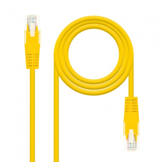Nanocable Cable de Red Latiguillo RJ45 Cat.6 UTP AWG24 0.50m - Color Amarillo