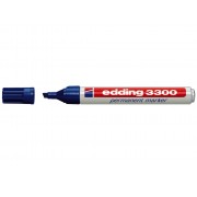 Edding 3300 Rotulador Permanente - Punta Biselada - Trazo entre 1 y 5 mm. - Tinta Casi Inodora - Secado Rapido - Color Azul