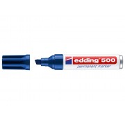 Edding 500 Rotulador Permanente - Punta Biselada - Trazo entre 2 y 7 mm. - Recargable - Secado Instantaneo - Color Azul