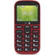 Doro 1361 Telefono Movil 2.4 pulgadas - Dual Sim - Camara 2Mpx - Base de Carga - Color Rojo
