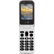 Doro 6040 Telefono Movil Senior 2.8 pulgadas - Camara 3Mpx - Base de Carga - Color Rojo/Blanco