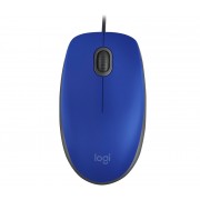 Logitech M110 Silent Raton USB 1000dpi - 3 Botones - Silencioso - Uso Ambidiestro - Cable de 1.80m - Color Azul
