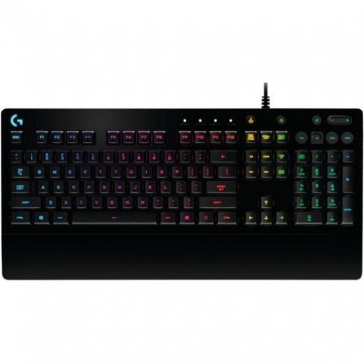 Logitech G213 Prodigy Teclado Gaming USB - Retroiluminacion RGB - Resistente a Salpicaduras - Reposamuñecas - Cable de 1.80m -