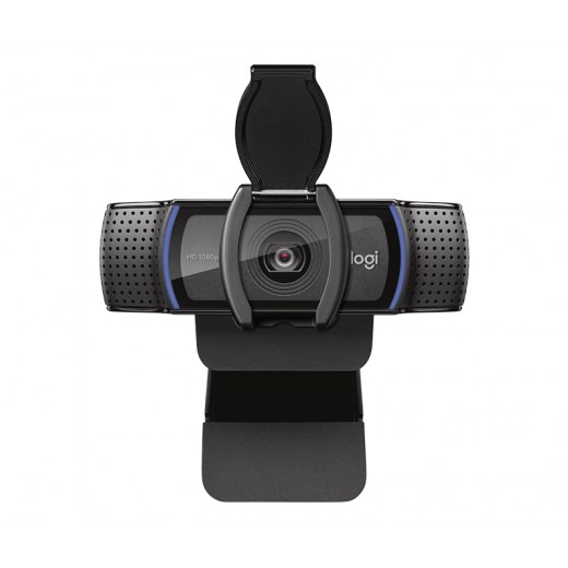 Logitech C920s Webcam HD Pro 1080p - USB 2.0 - Enfoque Automatico - Microfonos Integrados - Tapa de Obturador - Campo Visual de