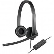 Logitech H570E Auriculares con Microfono USB - Microfono Plegable - Diadema Ajustable - Almohadillas Acolchadas - Controles en