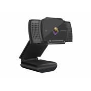 Conceptronic Webcam 2K Super HD USB 2.0 - Microfono Integrado - Enfoque Automatico - Cubierta de Privacidad - Cable de 1.50m -