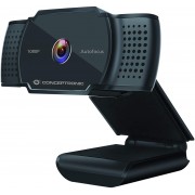 Conceptronic Webcam FullHD 1080p USB 2.0 - Microfono Integrado - Enfoque Automatico - Cubierta de Privacidad - Angulo de Vision