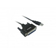 Approx Cable Adaptador de USB a Paralelo - Envía Trabajos a la Impresora - Soporta datos bidireccionales - Velocidad hasta 12M