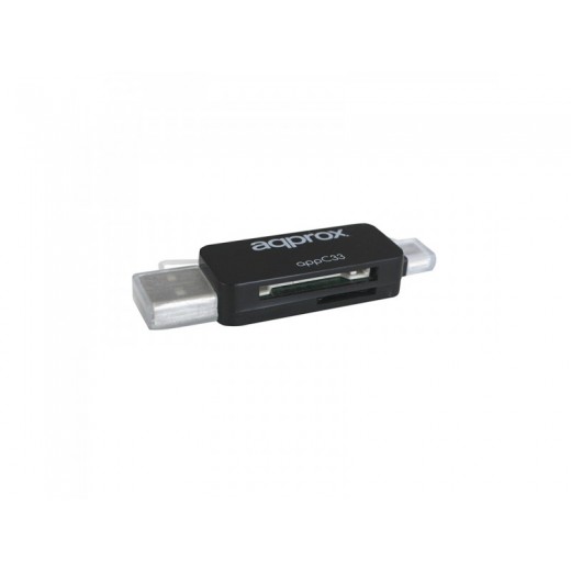 Approx Adaptador de Tarjetas SD/Micro SD a USB/Micro USB OTG