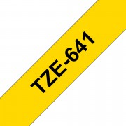 Brother TZe641 Cinta Laminada Generica de Etiquetas - Texto negro sobre fondo amarillo - Ancho 18mm x 8 metros