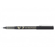 Pilot Boligrafo de tinta liquida V7 HI-Tecpoint Rollerball - Punta fina de aguja 0.7mm - Trazo 0.5mm - Color Negro