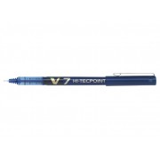 Pilot Boligrafo de tinta liquida V7 HI-Tecpoint Rollerball - Punta fina de aguja 0.7mm - Trazo 0.5mm - Color Azul