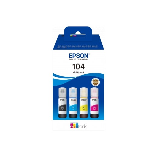 Epson 104 - Multipack de Botellas de Tinta Originales C13T00P640