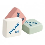 Milan 430 Goma de Borrar Cuadrada - Miga de Pan - Suave Caucho Sintetico - Colores Surtidos