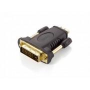 Equip Adaptador HDMI Hembra a DVI Macho - Conectores Dorados - Tornillos Moleteados - Admite una Resolucion de hasta 1920 x 120