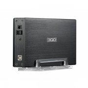 3Go Carcasa Externa HD 3.5 pulgadas IDE + SATA USB 2.0 - Color Negro