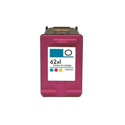 HP 62XL Color Cartucho de Tinta Remanufacturado - Reemplaza C2P06AE/C2P07AE