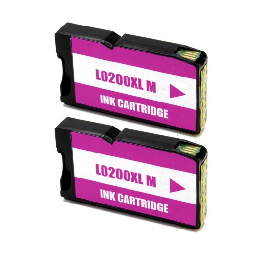 Lexmark 200XL Magenta Pack 2 Cartuchos de Tinta Genericos - Reemplaza 14L0199
