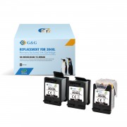 G&G HP 304XL Negro Pack de 3 Cartuchos de Tinta Remanufacturados - Eco Saver - Muestra Nivel de Tinta - Reemplaza N9K08AE/N9K06
