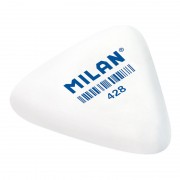 Milan 428 Goma de Borrar Triangular - Miga de Pan - Suave Caucho Sintetico - Color Blanco