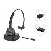Conceptronic Auricular Mono Bluetooth con Microfono Giratorio y Flexible - Cancelacion de Ruido - Adaptador de Audio Bluetooth