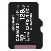 Kingston Tarjeta Micro SDXC 128GB Clase 10 100MB/s Canvas Select Plus
