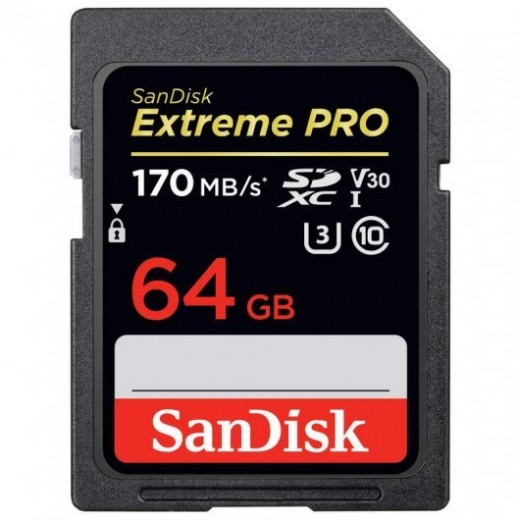 Sandisk Extreme Pro Tarjeta SDHC 64GB UHS-I V30 Clase 10 170MB/s