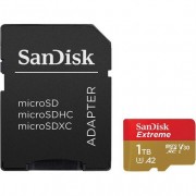 Sandisk Extreme Tarjeta Micro SDXC 1TB UHS-I U3 V30 A2 Clase 10 160MB/s + Adaptador SD
