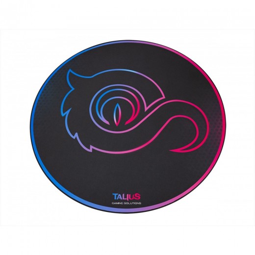 Talius Floorpad 100 Alfombra de Suelo Circular Gaming - Diametro 100cm - Grosor 3.0mm - Resistente al Agua - Color Negro con Di