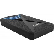 Tooq Carcasa Externa Gaming HDD/SDD 2.5 pulgadas hasta 9.5mm SATA USB 3.0/3.1 Gen 1 - Iluminacion LED Azul - Sin Tornillos - Co