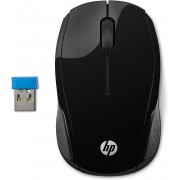 HP 200 Raton Inalambrico 1000dpi - 3 Botones - Uso Ambidiestro - Color Negro
