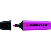 Stabilo Boss 70 Rotulador Marcador Fluorescente - Trazo entre 2 y 5mm - Recargable - Tinta con Base de Agua - Color Magenta Flu