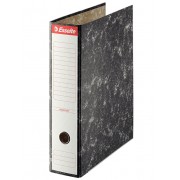 Esselte Archivador de Palanca - Carton - Formato Folio - Lomo 75mm - Capacidad para 500 Hojas - Color Negro Jaspeado