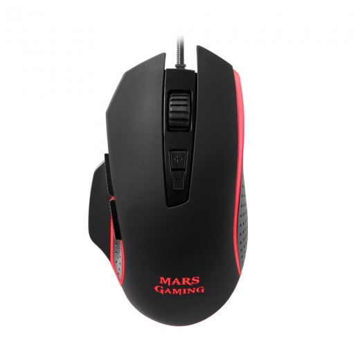 Mars Gaming MM018 Raton Gaming USB 4800dpi - 8 Botones Programables - Iluminacion LED RGB - Uso Diestro - Cable Trenzado de 1.4