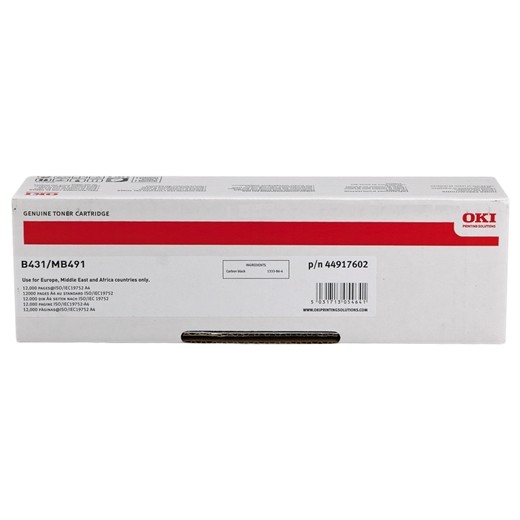 OKI B431/MB491 Negro Cartucho de Toner Original - 44917602