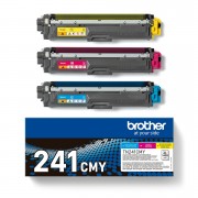 Brother TN241 Pack de 3 Cartuchos de Toner Originales - Cian