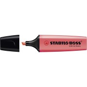 Stabilo Boss 70 Pastel Marcador Fluorescente - Trazo entre 2 y 5mm - Recargable - Tinta con Base de Agua - Color Rojo Coral Mel