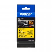 Brother TZeFX651 Cinta Laminada Flexible Original de Etiquetas - Texto negro sobre fondo amarillo - Ancho 24mm x 8 metros