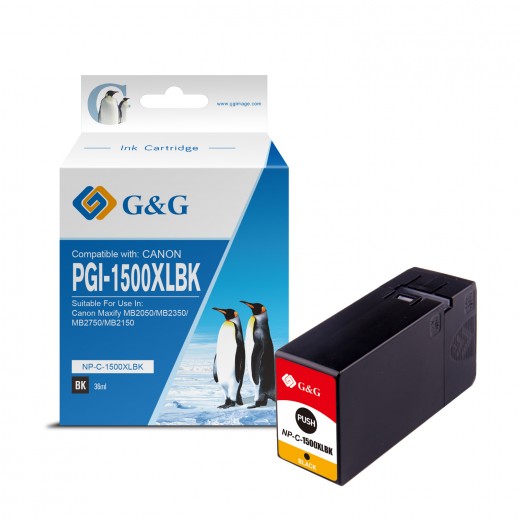 G&G Canon PGI1500XL Negro Cartucho de Tinta Generico - Reemplaza 9182B001