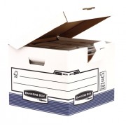 Fellowes Bankers Box Contenedor de Archivos - Tapa Fija - Montaje Automatico Fastfold - Carton Reciclado Certificacion FSC