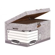 Fellowes Bankers Box Maxi Contenedor de Archivos - Tapa Fija - Montaje Automatico Fastfold - Carton Reciclado Certificacion FSC